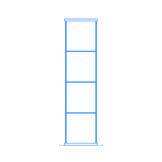 Furniture Display Cabinet Ikea Detolf Glass Door Cabinet Tall Sketch Style Svg Vector, Free Vectors File